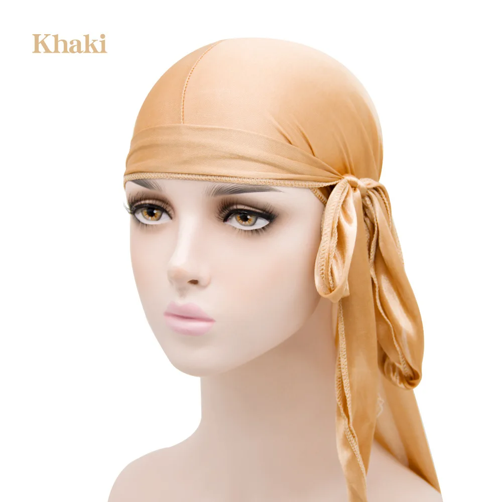 High Quality Custom Logo Color Silk Durags Bandanas For Men Women Turban  Silk Designer Bonnets And Durag Satin - Buy Durags Silk,Designer Bonnets  And