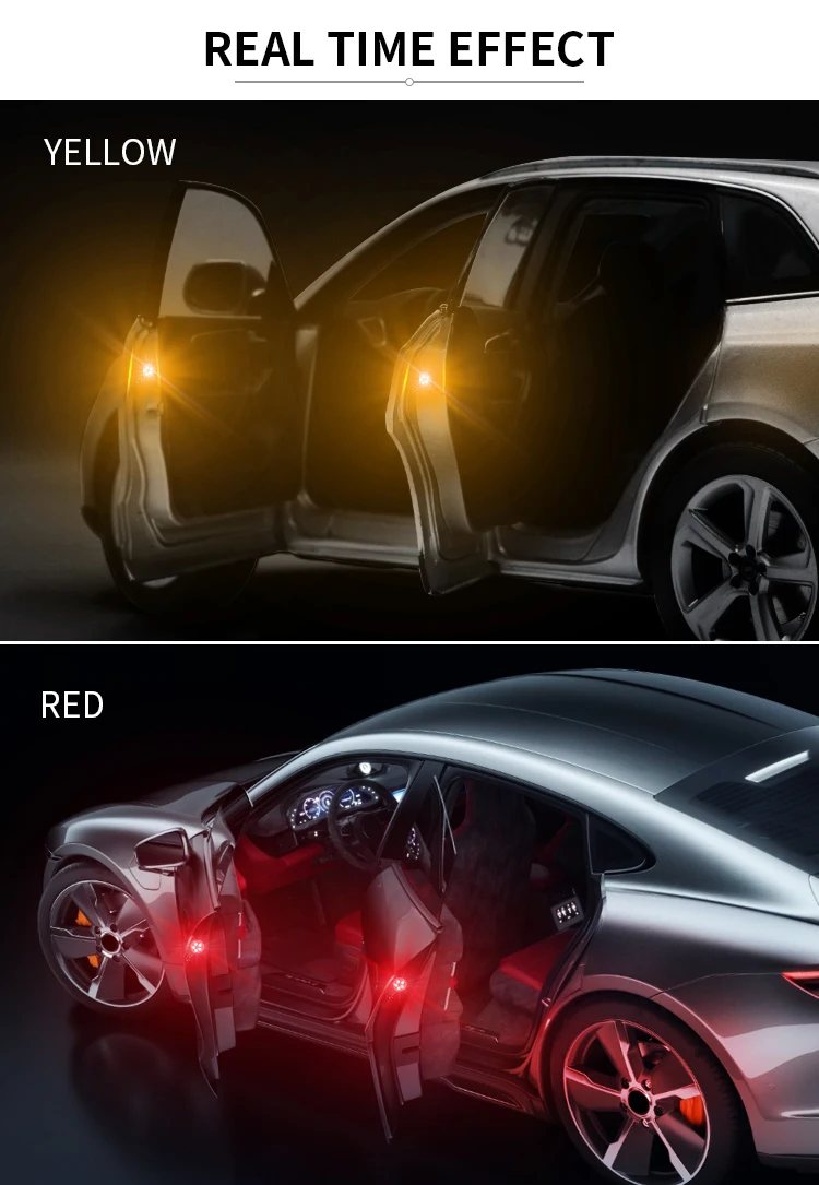 Car Vehicles Safety Door Opening Notification Sensor Light Auto Door ...