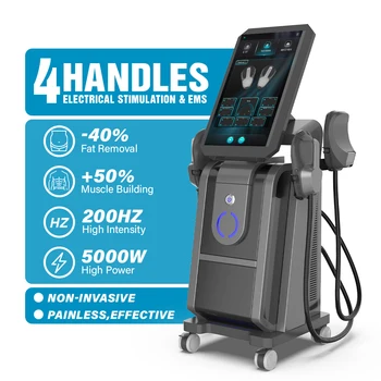 Perfectlaser 4 Handles EMS Machine Price 5000W Big Power 14 Tesla Electronic Muscle Stimulator Machine Supplier
