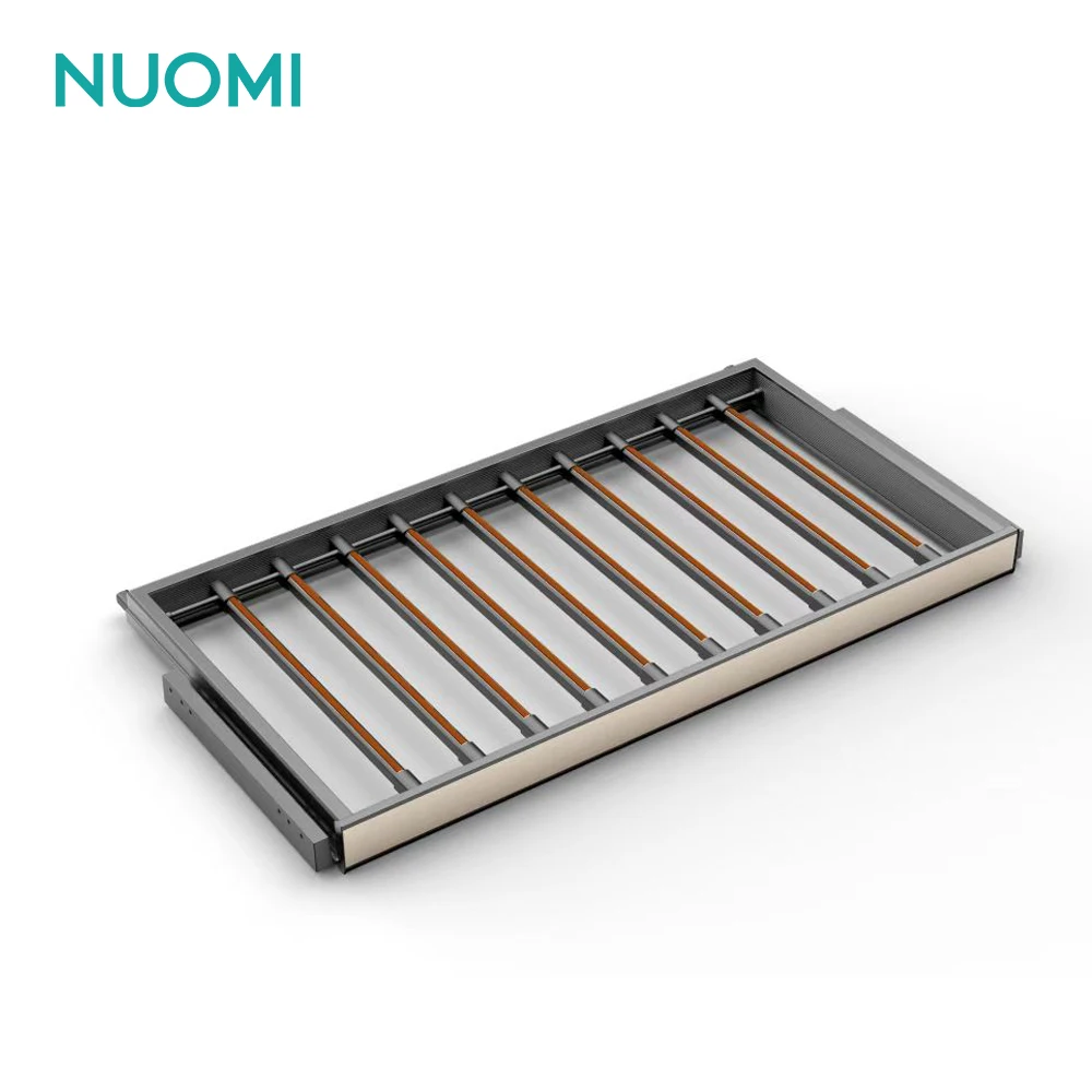 NUOMI JADE Series Minimalist Design Wardrobe Pull Out Display Sliding Wardrobe Fittings Pants Hanger Trousers Rack