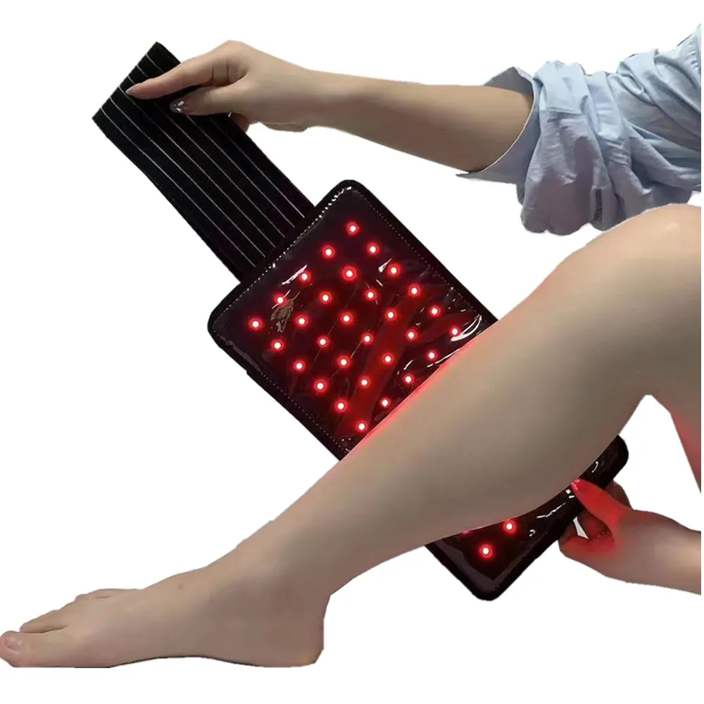 Shanglaite 2023 new arrival built-in battery 30min timer 660nm 850nm leg pain relief mini Red Light Therapy belt wrap