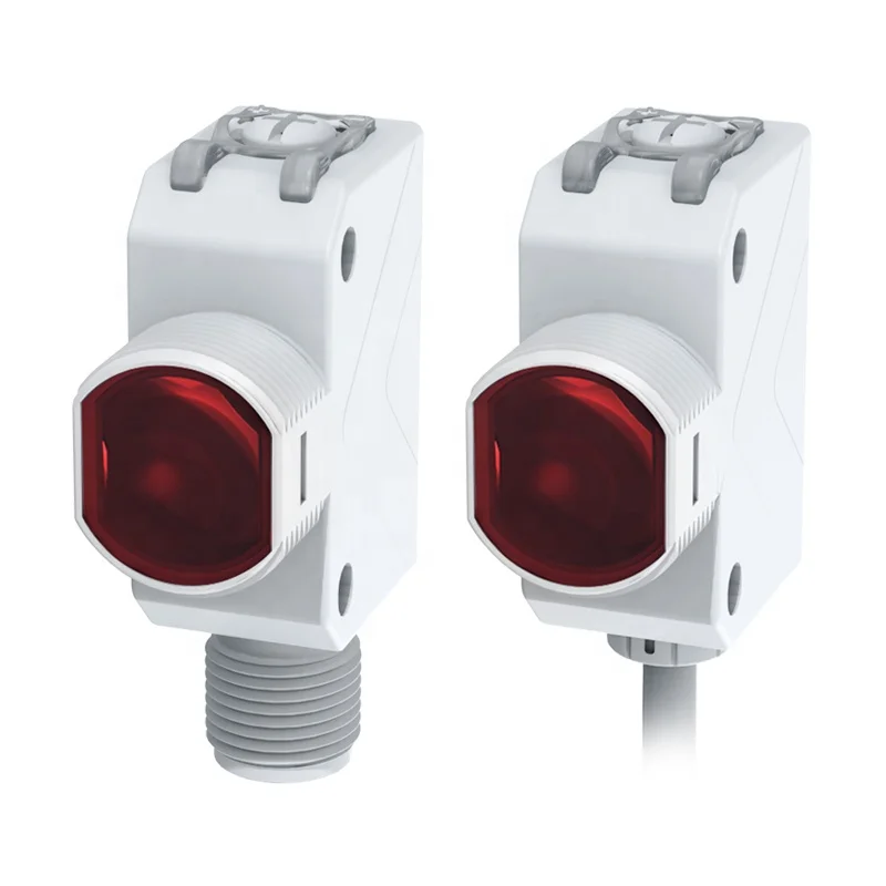 Beam sensor M18 thread and square through beam photocell sensor for easy mounting long distance 20m