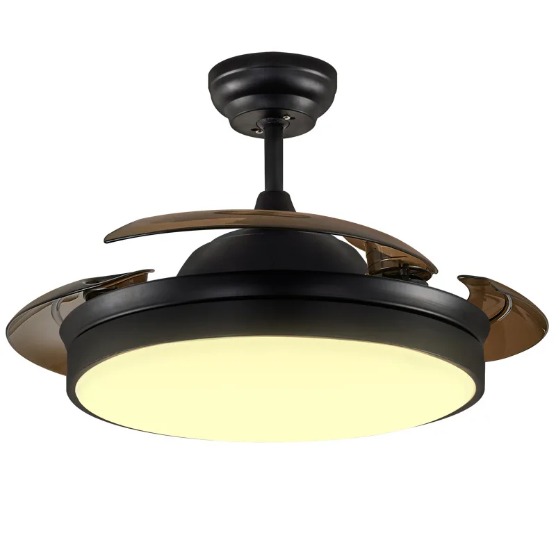 42 Inch Beautiful and elegant Hidden blade lamp lighting folding ceiling fan light