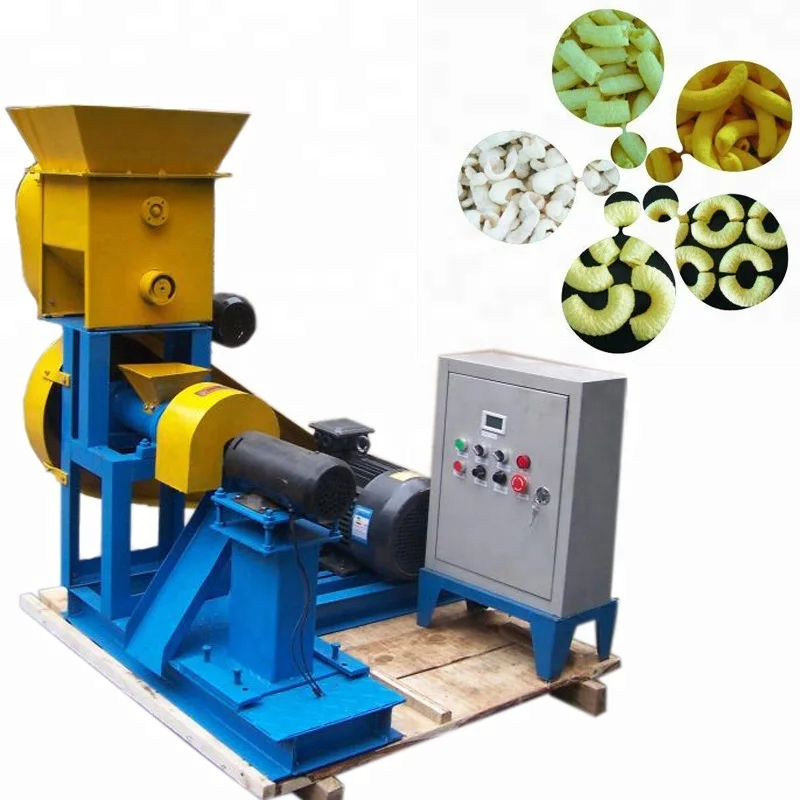 Puffed Rice Extruded Corn Pop Snack Food Extruder Making Machine