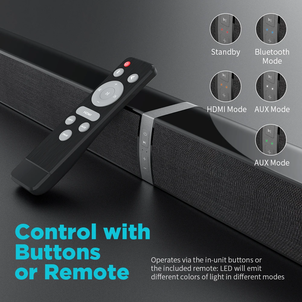 Home Theater System Soundbar For Tv Bluetooth Sound Bars Hdmi/rca/bt