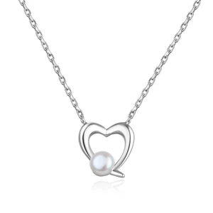 Single Pearl Necklace Natural Freshwater 925 Sterling Silver Pearl Necklaces for Women Anniversary Birthday Wedding