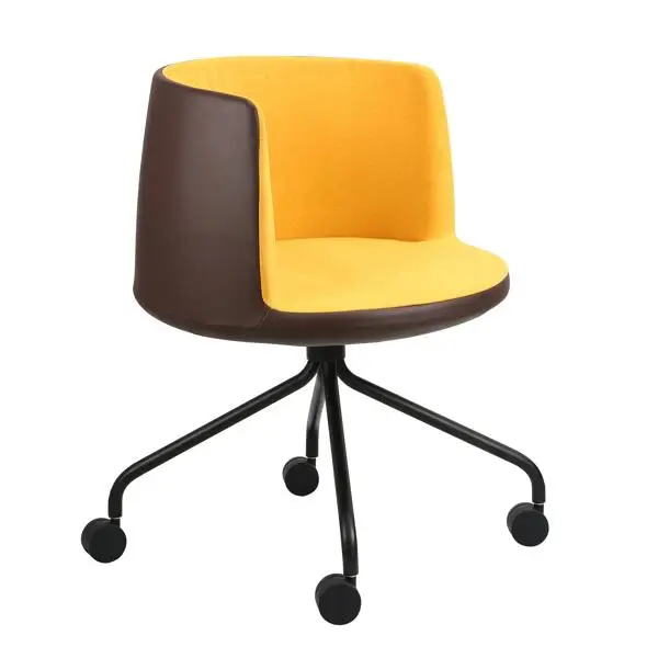 nordic mid back chair black