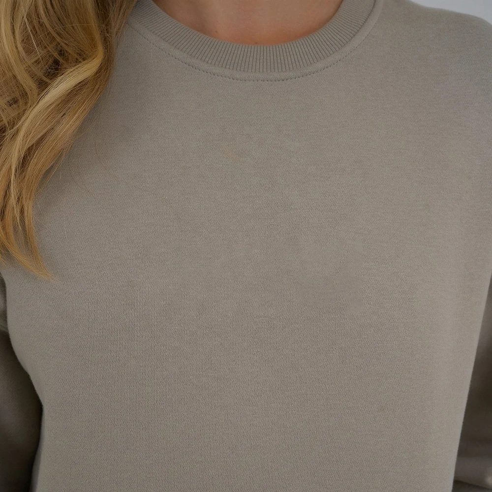 JL0509A Oversized Men Crew Neck Sweatshirt Thick Cotton Jumpers Unisex Plain Men’s Crewneck Sweatshirt With Pockets