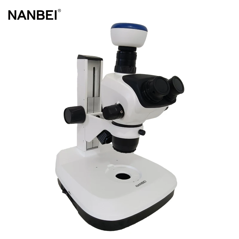 Optical 90x Illuminated Stereo Zoom Trinocular Microscope For Pcb