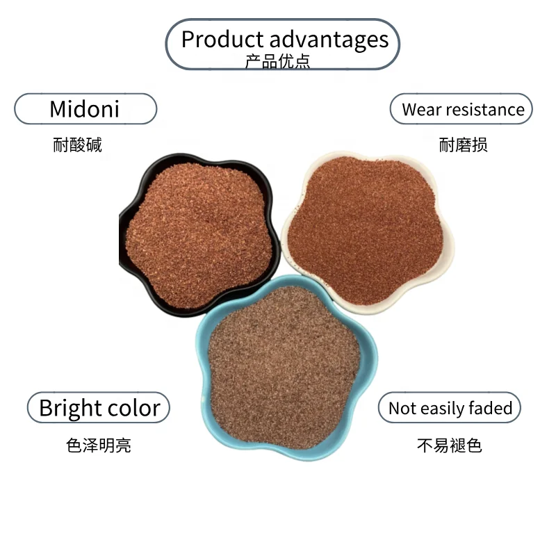 Natural Colored Sand for Terrazzo Mix and Decorative Wall Plaster or Textured Wall Coating Granite Crushed Sand Colored Sand