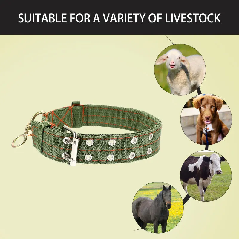 Hochwertige Verstellbare Halskette fr Khe und Schafe, Rinderhalsband,  Kalb-Halsgurt, Vieh-Halsband, Rinder-Zugleine, Robuste Canvas-Halskette