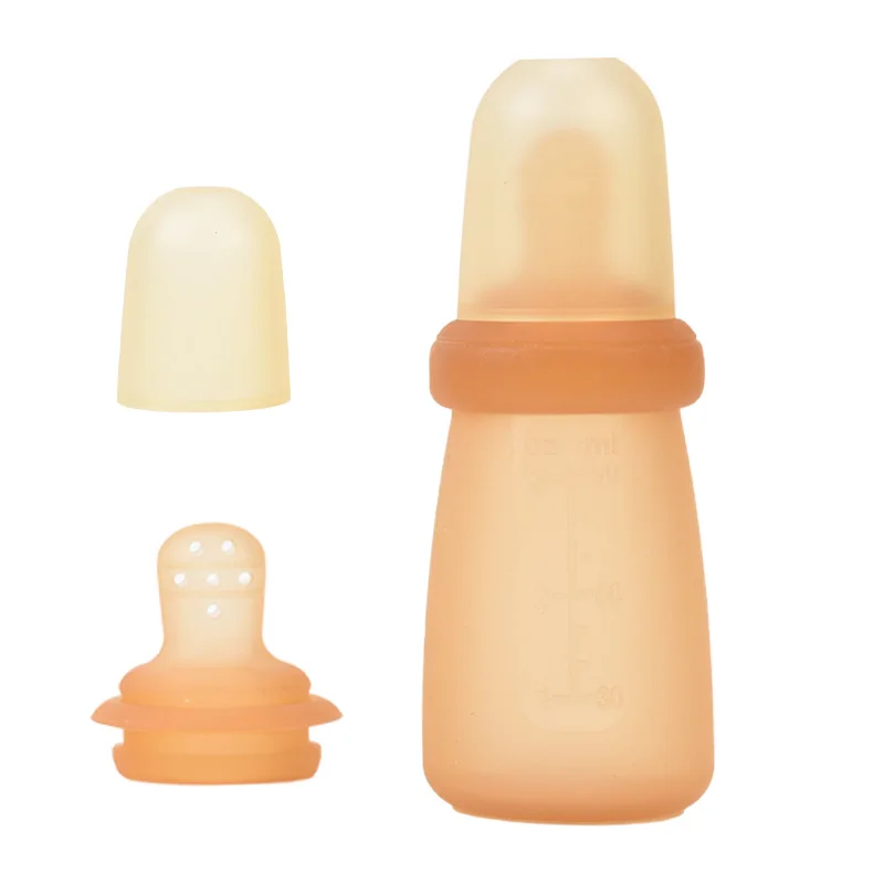 Multifunctional Infant Silicone Rice Cereal Spoon Bottle Squeeze-Type Complementary Food Tableware for Maternal Infant Supplies