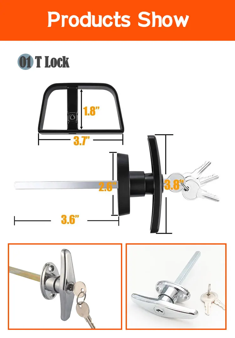 Rolled And Lock Garage Shutter Door Locking Mechanism High Security