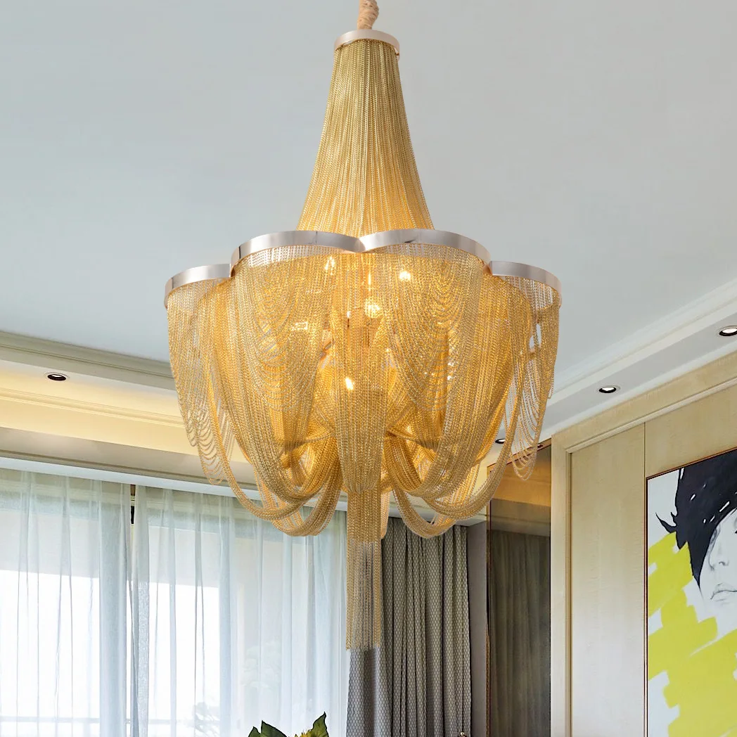 Atlantis alumiun project chain chandelier lighting decorative