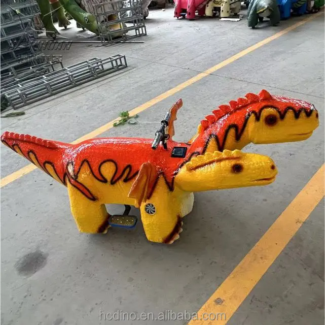 Animatronics of Dinosaur Walking Robot Electrico Rideable Dinosaur Cars for Indoor Amusement Park
