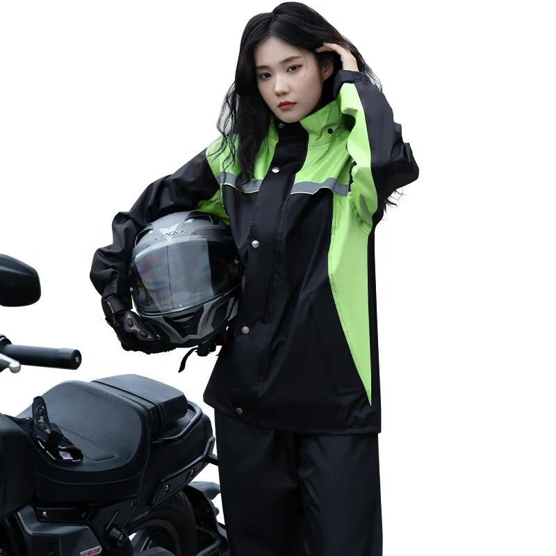 Motorcycle and Bicycle Travel Raincoats Full Body Split Rain Pants Waterproof Raincoat Coat custom logo