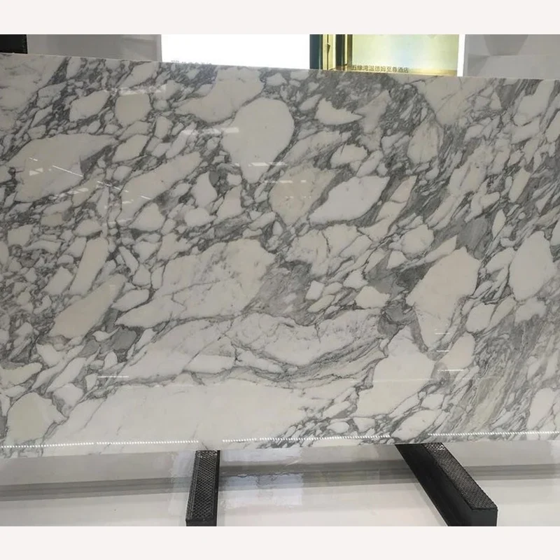 Wysokiej jakości białe płytki marmurowe Arabescato do dekoracji wnętrz – podłogi i ściany, biała marmurowa płyta, blat kuchenny