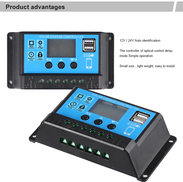 In Stock Pwm Dc Output 12v/24v Auto Controller 60a Solar Controller