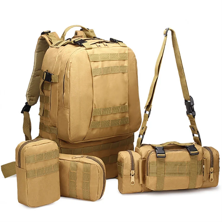 Tactical Men Camping Backpack 4 in 1 Molle Sport Bag Outdoor Hiking Climbing Backpacks