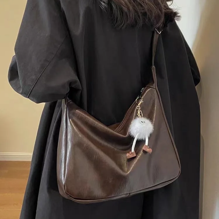 Simple Large Capacity Stylish Versatile Suitable for Casual Commuting Women's Bags Korean Niche Design Luxury Ladies CrossBody
