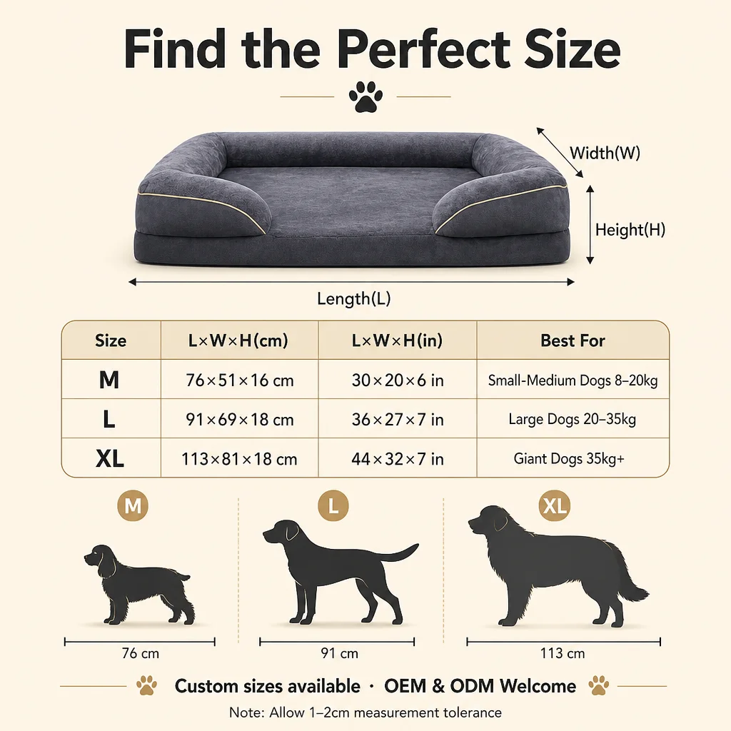 Velvet Three Sided Pet Sofa Bed — Product details 9