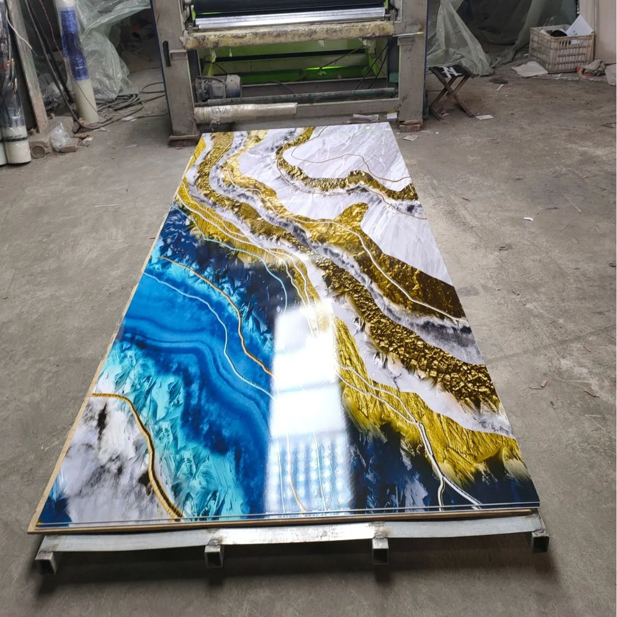 High Quality UV Board PVC Marble Sheets 3D Color Stone Powder Factory Direct Price Waterproof Wall Panel Recyclable Cutting