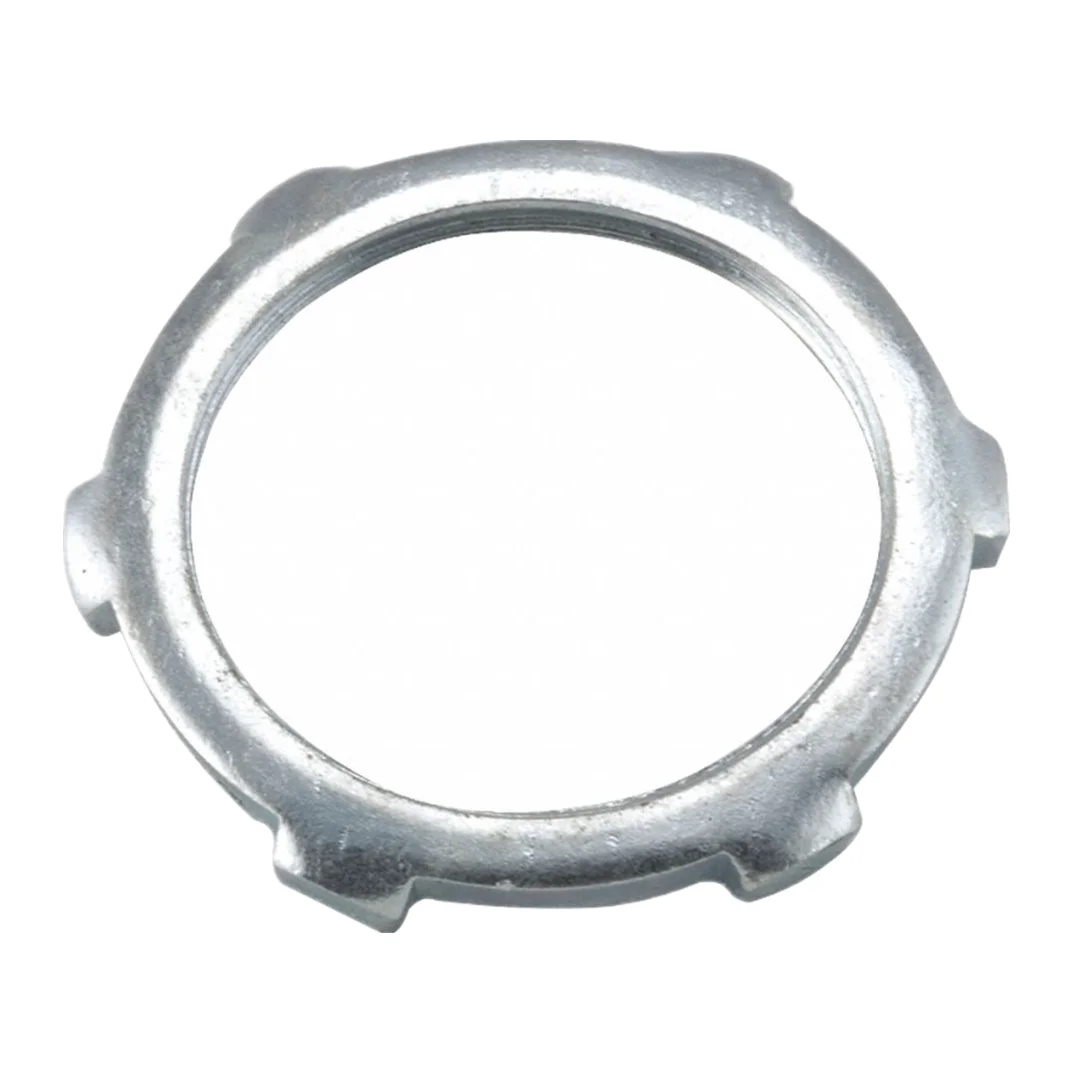 Zinc Plated Carbon Steel External Teeth Electrical Lock Nuts Conduit