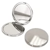 Espejo compacto de metal plateado