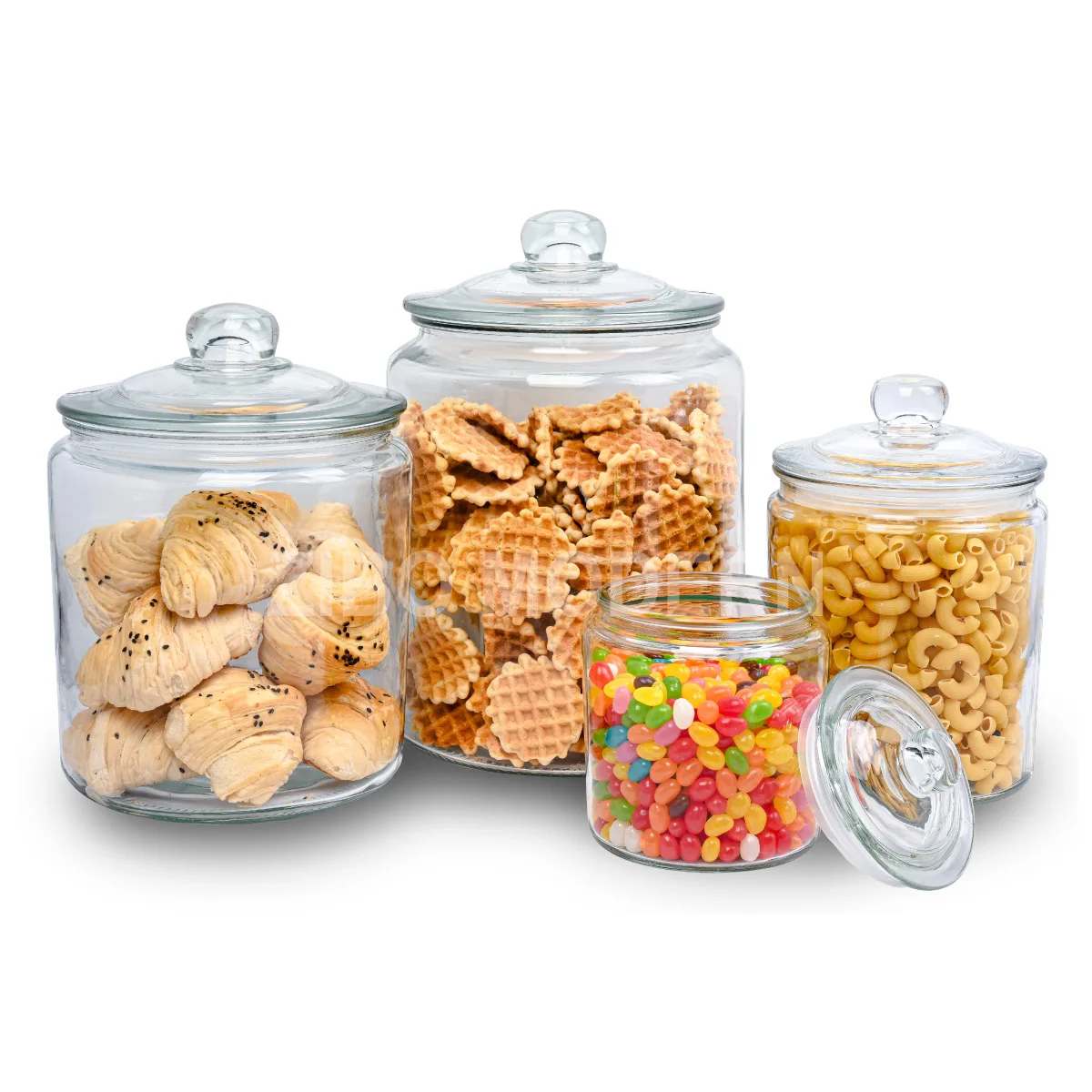 1/2/4/6 Quart Quality Heritage Hill Glass Jar, Food Storage Container  Canister With Air-tight Lid Set Of 3 - Buy 1/2/4/6 Quart Quality Heritage  Hill Glass Jar, Food Storage Container Canister With Air-tight