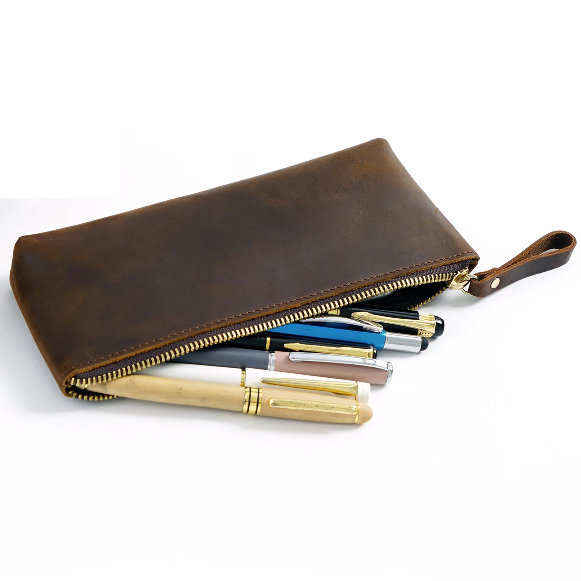 Сумка для карандашей из натуральной кожи