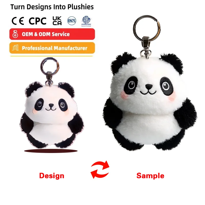 Custom Mini Plush Keychain Plushies Custom Plush Toys Anime KeyChain Teddy Bear for Soft Mascot Pendant Custom Plush Keychain