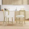 Beige + Natural Ash + Wood+Fabric + Rubberwood