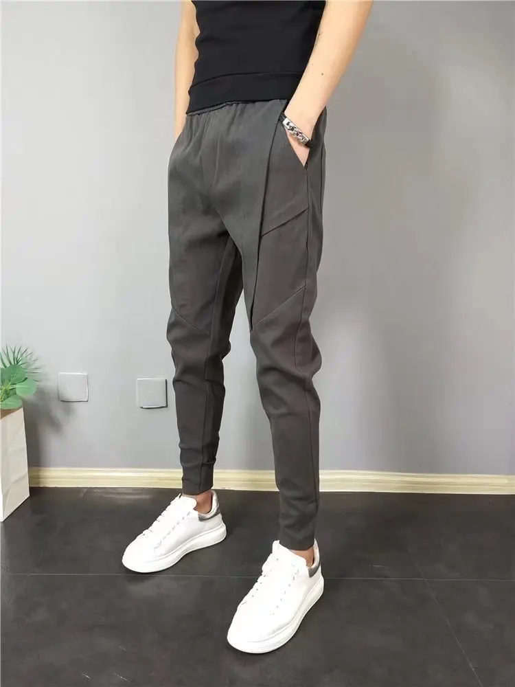 Wholesale Fashion Slim Fit Men Solid Color Harem Pants Casual Office Skinny  Men Trousers From malibabacom