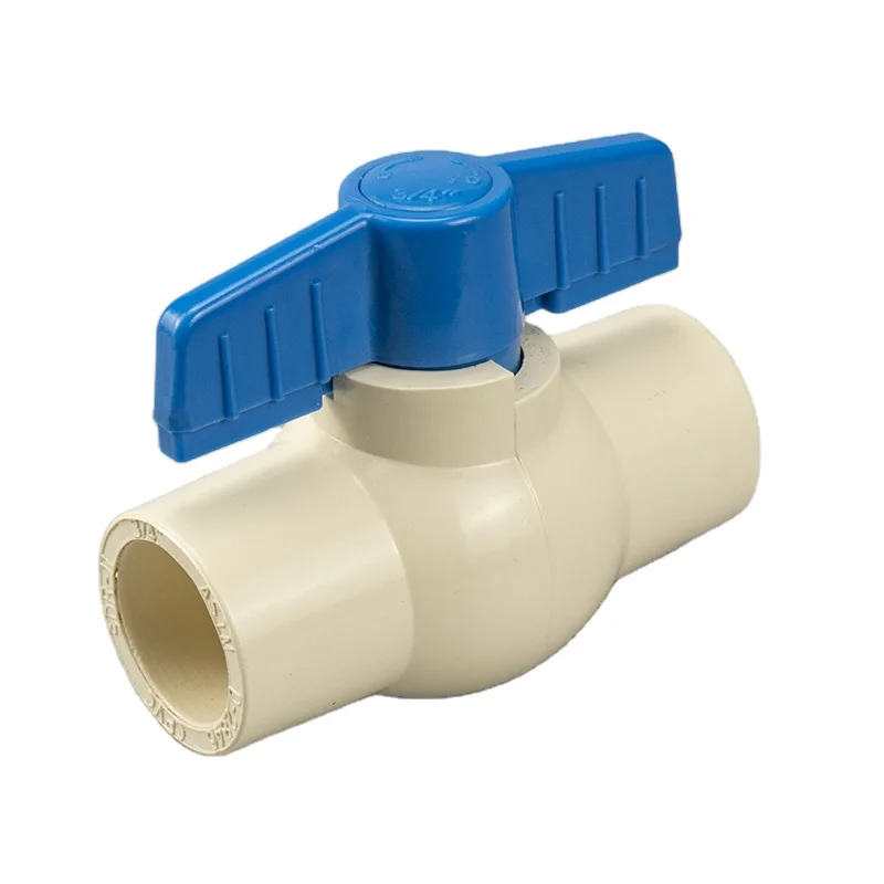 Quality Valves Supplier Pntek Custom ASTM 2846 High Quality 3/4" Plastic CPVC Pipe Fittings 2 Way Ball Valves 1/2"