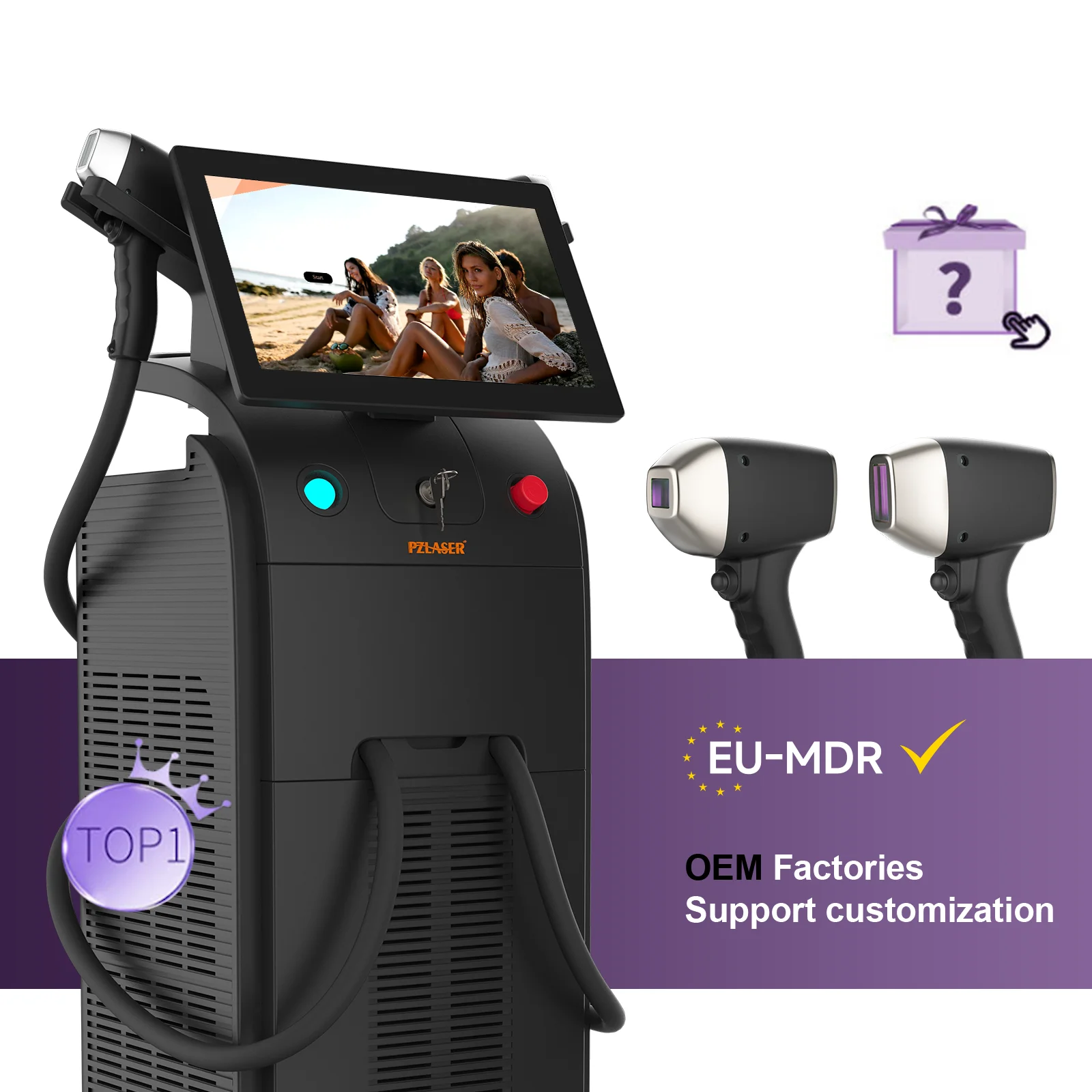 Professional 4 Wave Diode Laser Depilacion 755 808 940 1064 Diode
