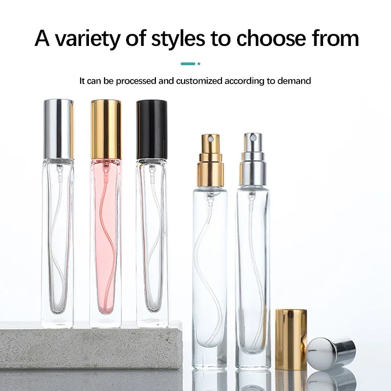 Square Perfume Dispenser Bottle 10ml Mini Portable Sample Dispenser