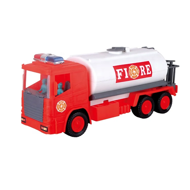 1/64 Scale Fire Fighting Car Model Pull-back Vehicle Die-cast Truck Car Toy Gift for Kids Children Aerial Ladder Truck Pull-back Toy Car 