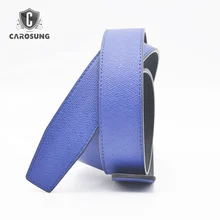 Belt Strap Supplier Factory Prices Custom size 28"-42" Split Leather Belt Straps Blue Without buckle