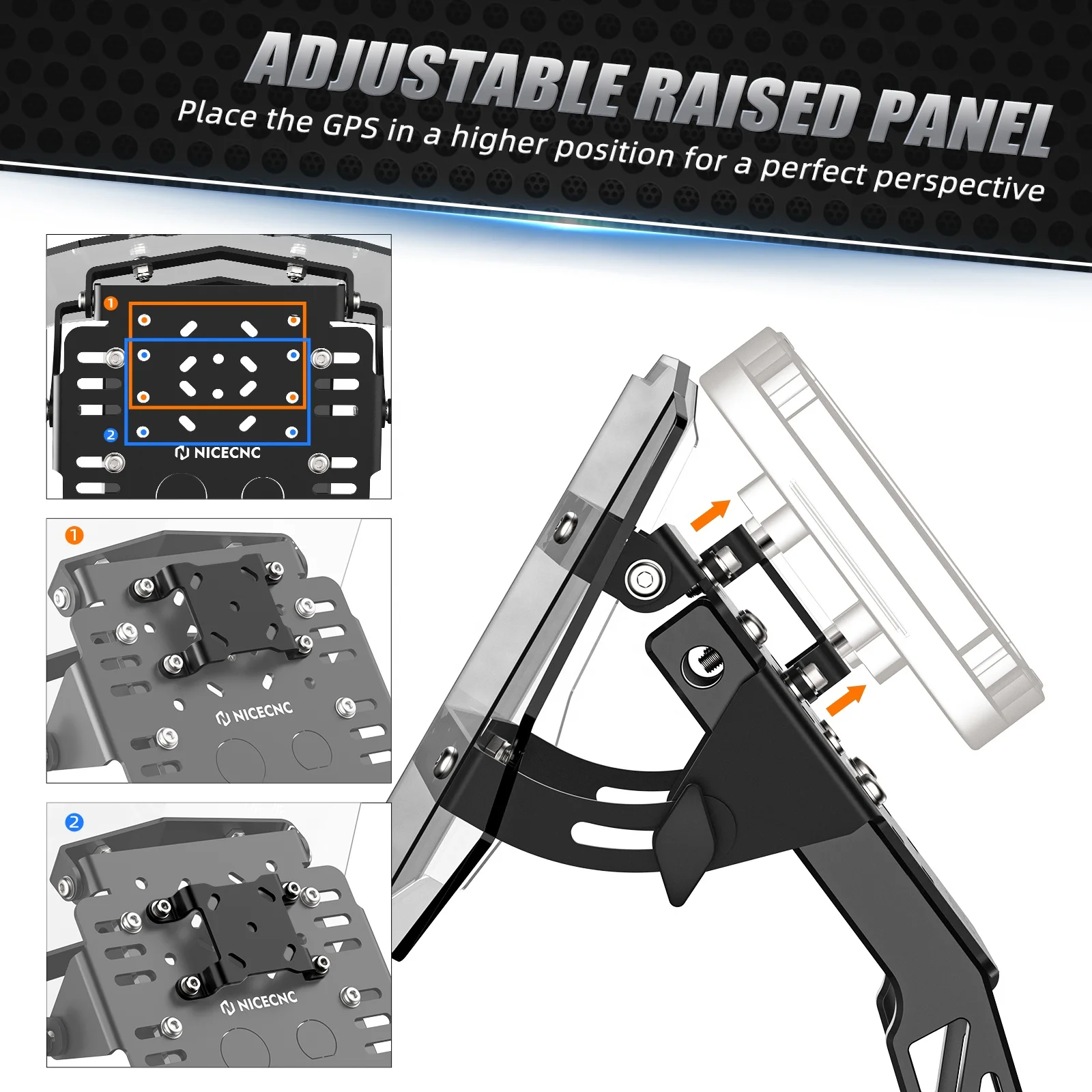 NICECNC GPS Mount Bracket Mini Fairing Kit for KTM 690 SMC R Enduro R 2008-2024 Husqvarna 701 Supermoto Enduro 2016-2024