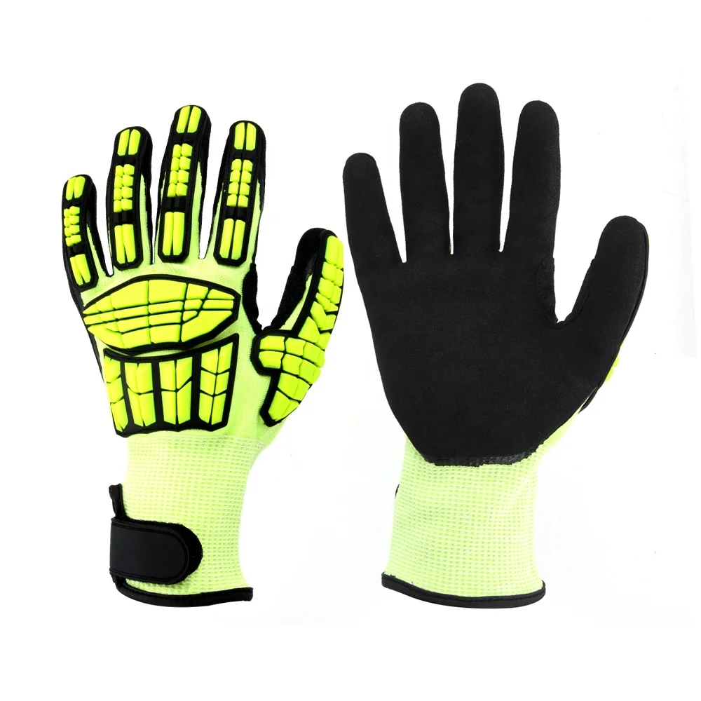 13 Gauge Hppe And Glass Fiber Hand Protection Anti Cut Gloves Nitrile ...