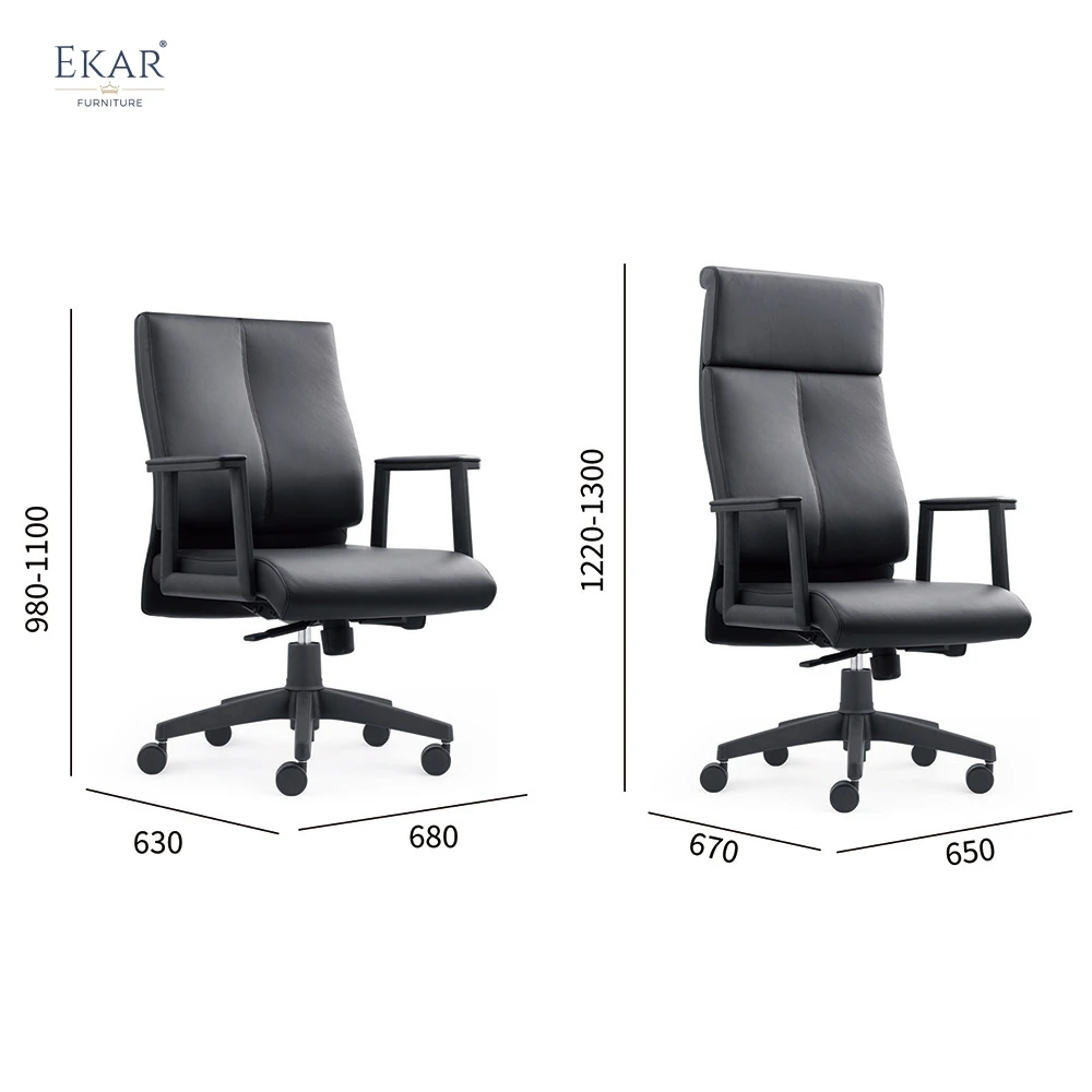 Premium Top-Grain Leather Office Chair with Ergonomic Armrests manufacture