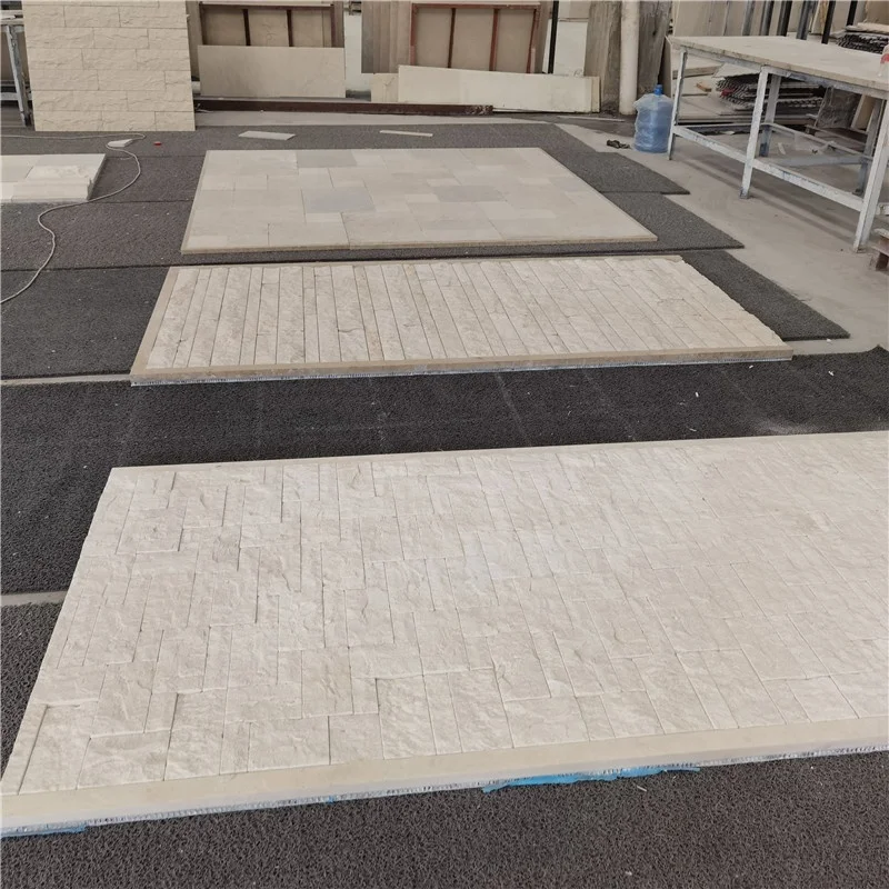 product tile carrelage pavers beige wall black stone veneer limestone limestone-2