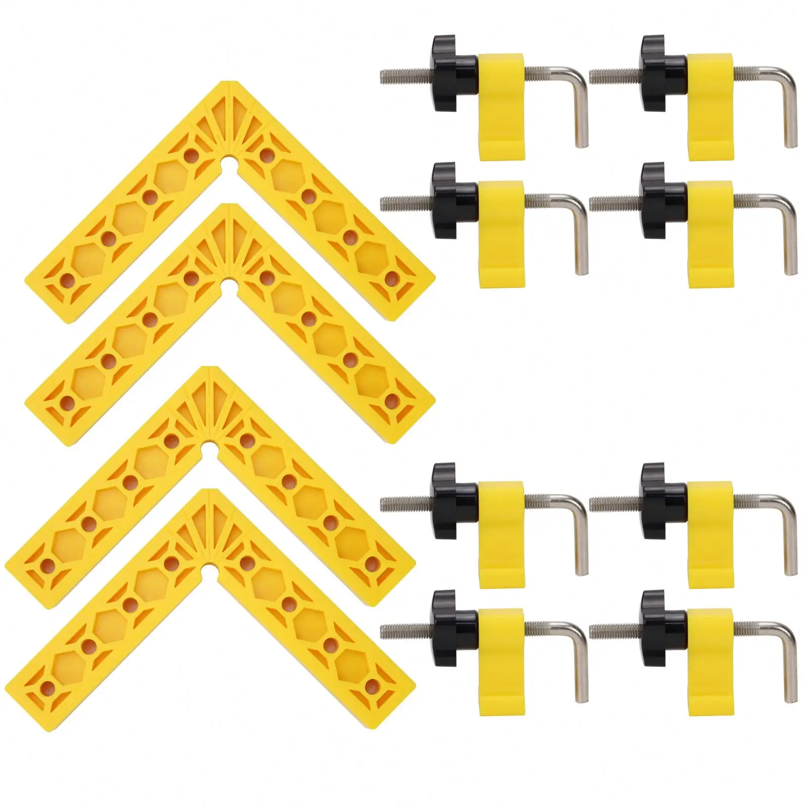 TEBAK W-19 Woodworking Tool 90 Degree Right Angle Auxiliary Locator 3 Inch 4 Inch 6 Inch  Plastic Square Ruler Angle Ruler