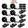 6 piezas/paquete negro