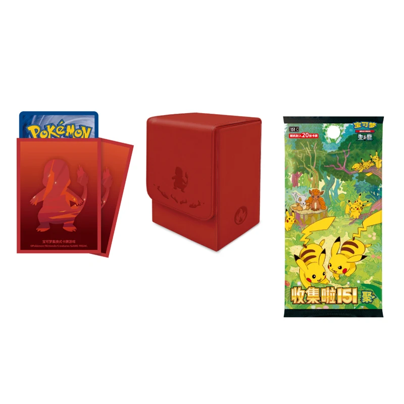 KY Original Simplified Chinese Pokemoned 151 Initial Partners Boutique Gift Box Set Charmander Tcg Surprise Collectible Card 3