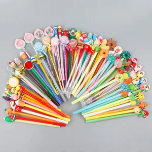 25 Pieces Cartoon Food-Themed Neutral Pens: Minimalist Cap-Type Design for Students, Study & Office Supplies