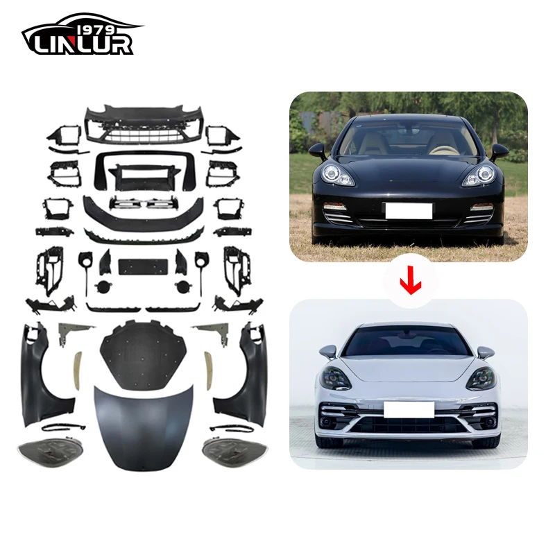 Porsche Panamera 970 Upgrade To 2023 971 Style LED Headlights And Bumper Body Kit 2009-2013