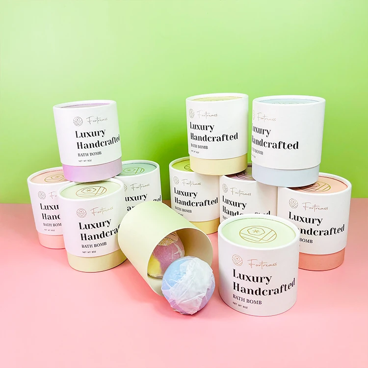 Custom Bath Bomb Shampoo Boxes Packaging Container Matt Lid Base Handmade Soap Packing Paper Boxes for Bath Bombs Soap