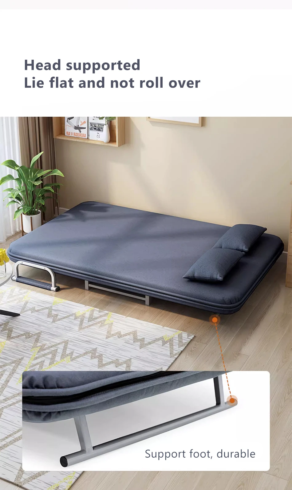 Modern Furniture Fabric Sofa Bed With Metal Frame Folding Sofa Bed ...