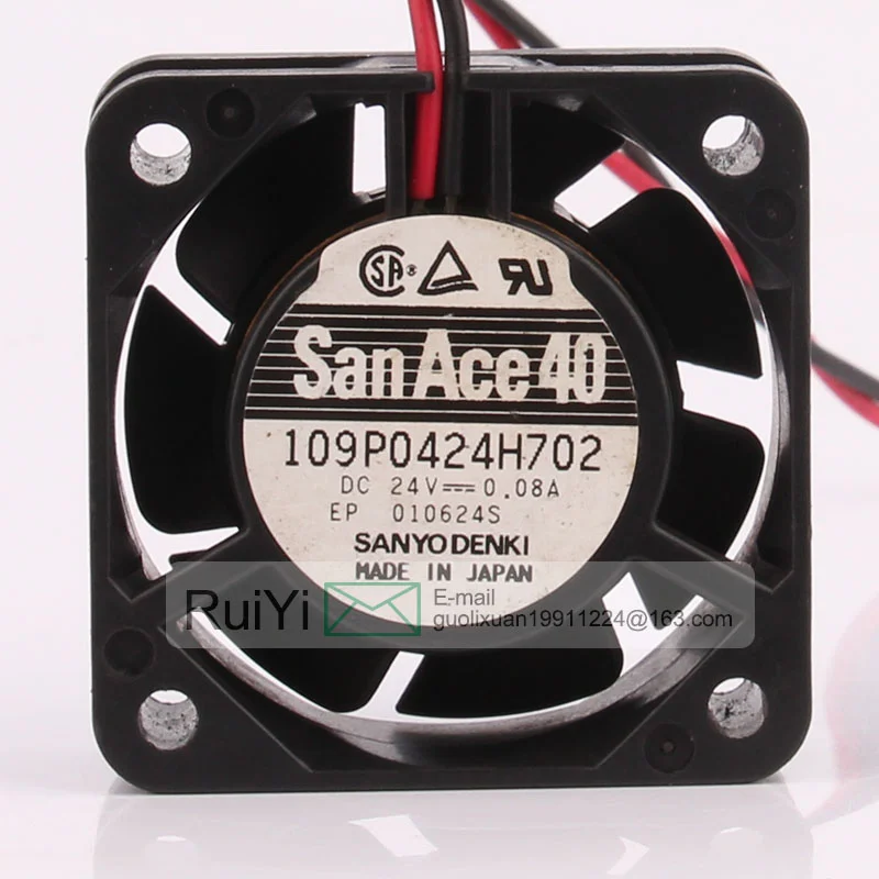 Original Sanyo Sanace Dc24v 0.08a 40x40x15mm 4015 4cm Ec Ac Cpu 2-wire ...